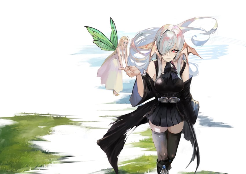 warrior of light and scholar (final fantasy and 1 more) drawn by aqa