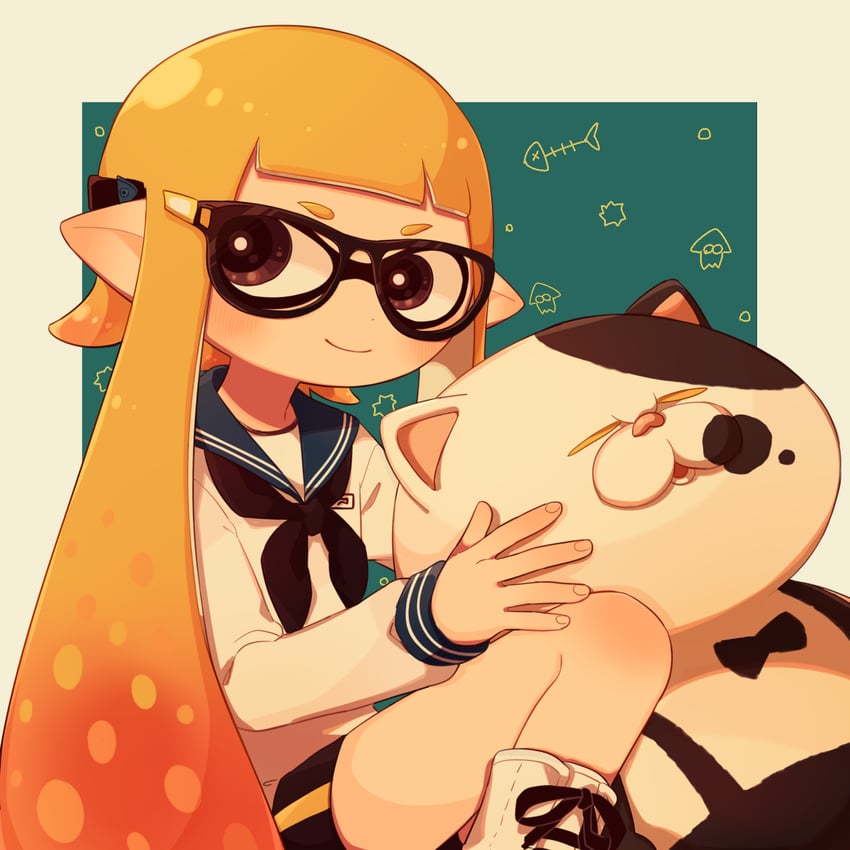 inkling player character, inkling girl, and judd (splatoon and 1 more) drawn by ma-to