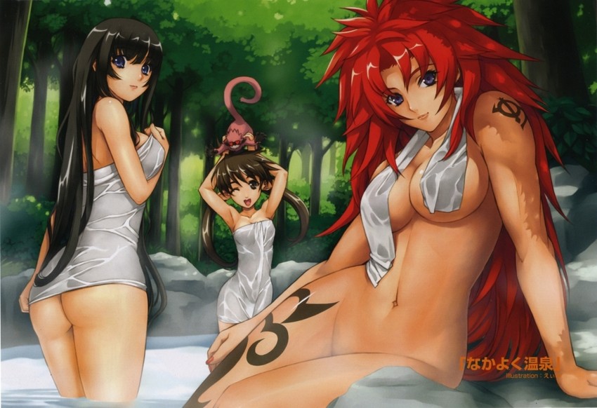 tomoe, musha miko tomoe, risty, wilderness bandit risty, nowa, and 2 more (queen's blade) drawn by eiwa