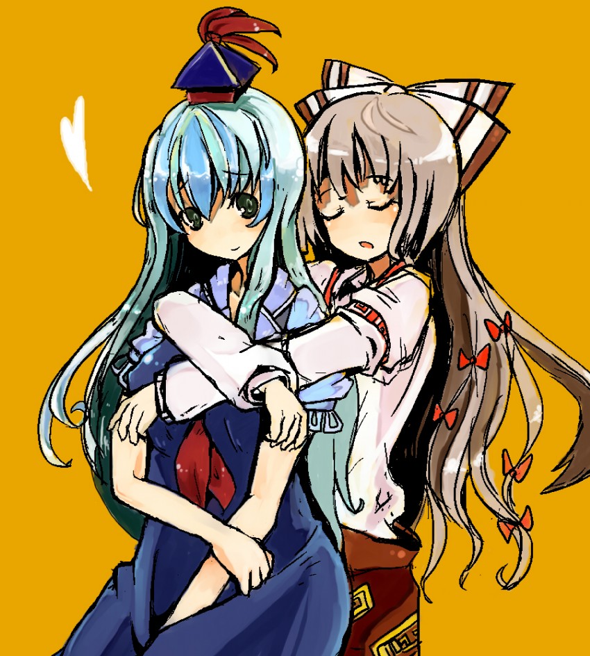 fujiwara no mokou and kamishirasawa keine (touhou) drawn by ako_63