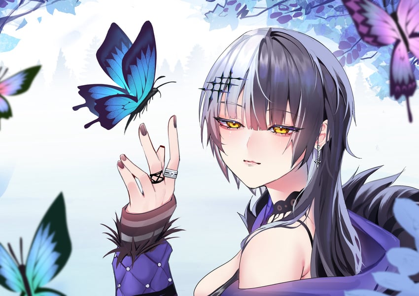 shiori novella (hololive and 1 more) drawn by vandel_six