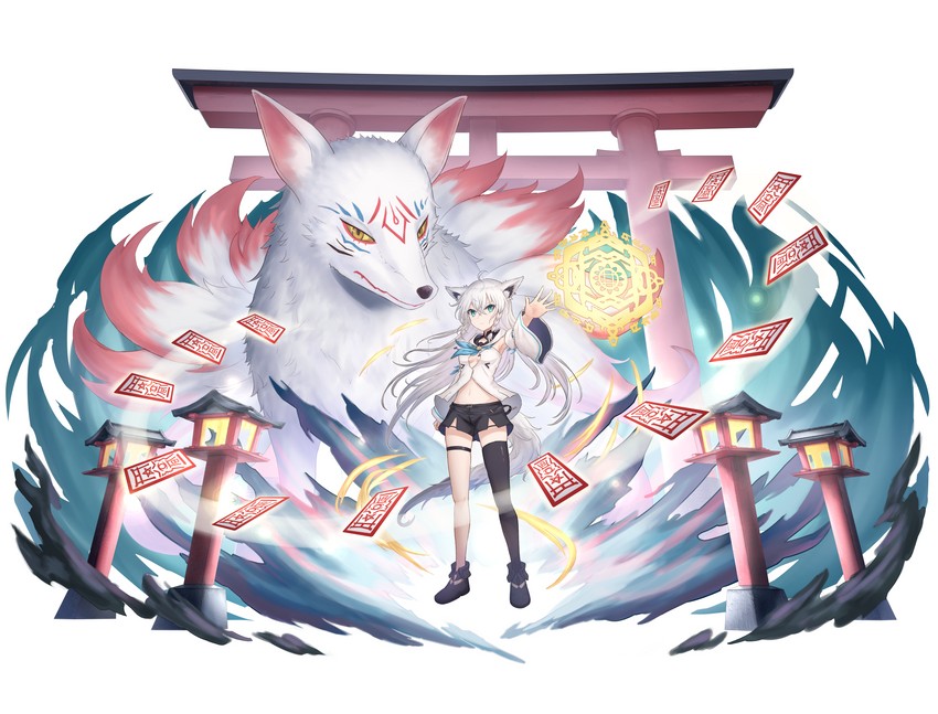 shirakami fubuki (hololive and 1 more) drawn by oridays