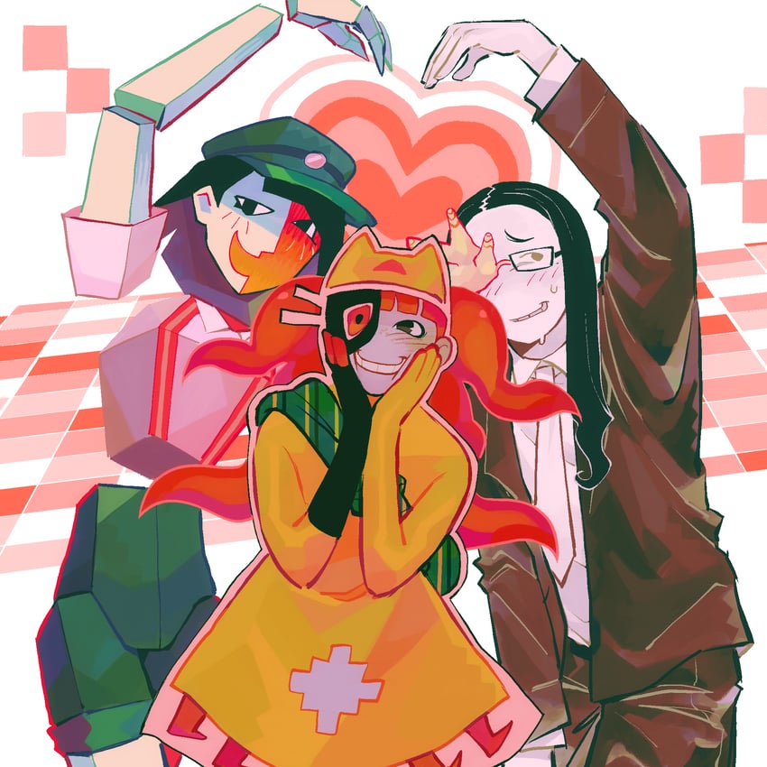 ena, coral glasses, taski maiden, and meanie ena (ena: dream bbq) drawn by time-woods