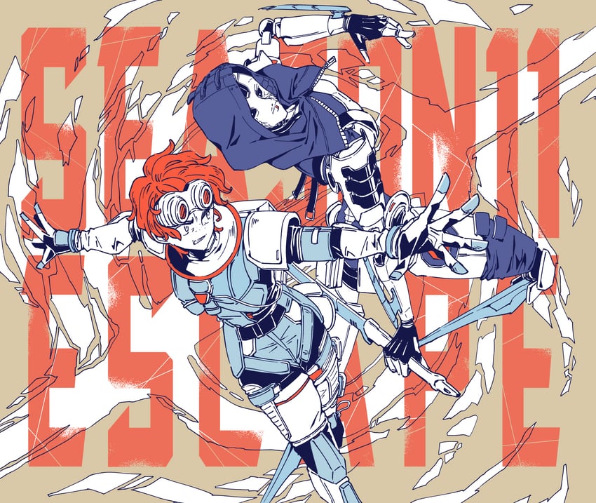 ash and horizon (apex legends) drawn by mononobex