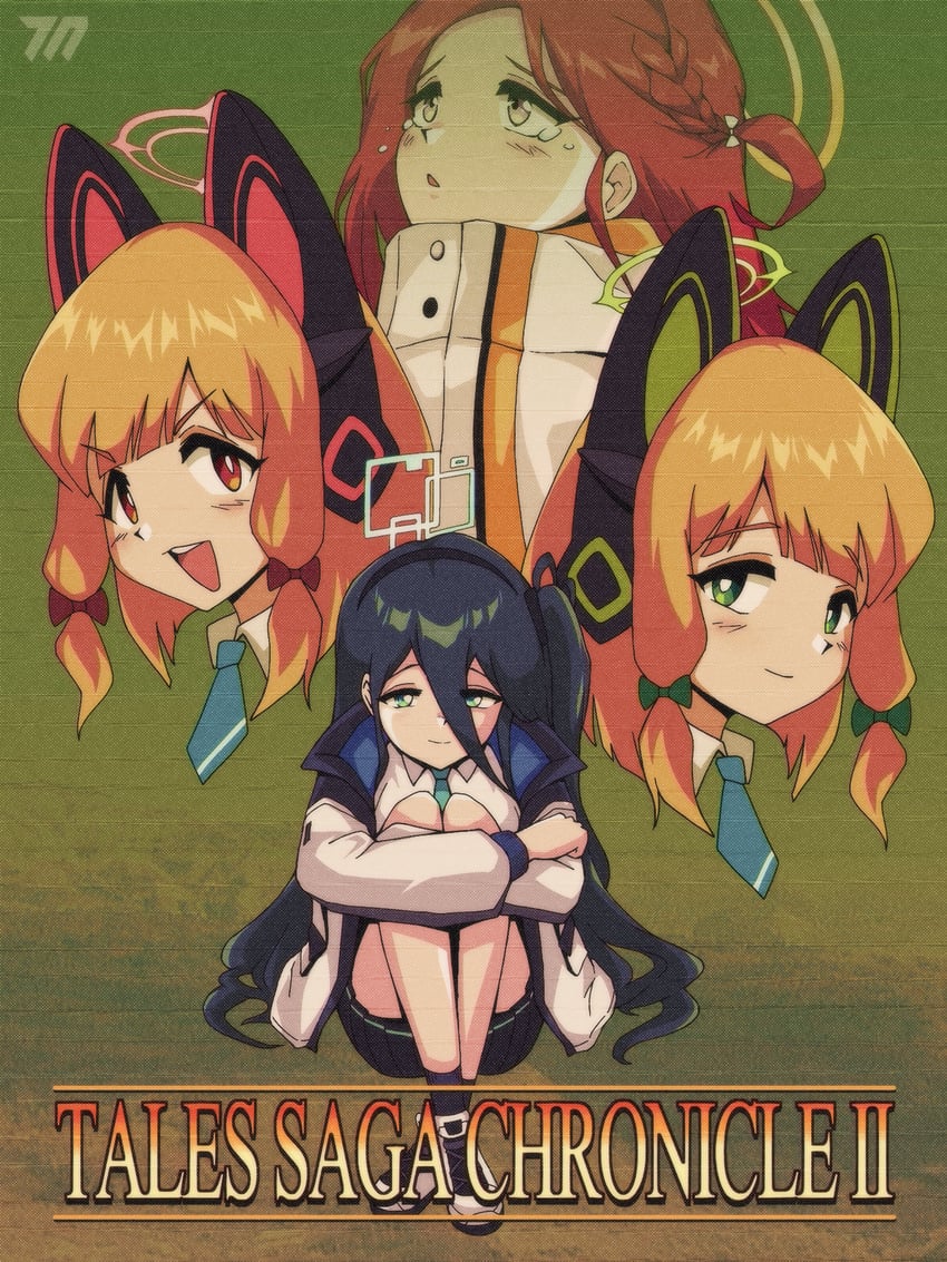 aris, momoi, midori, and yuzu (blue archive) drawn by chib0b