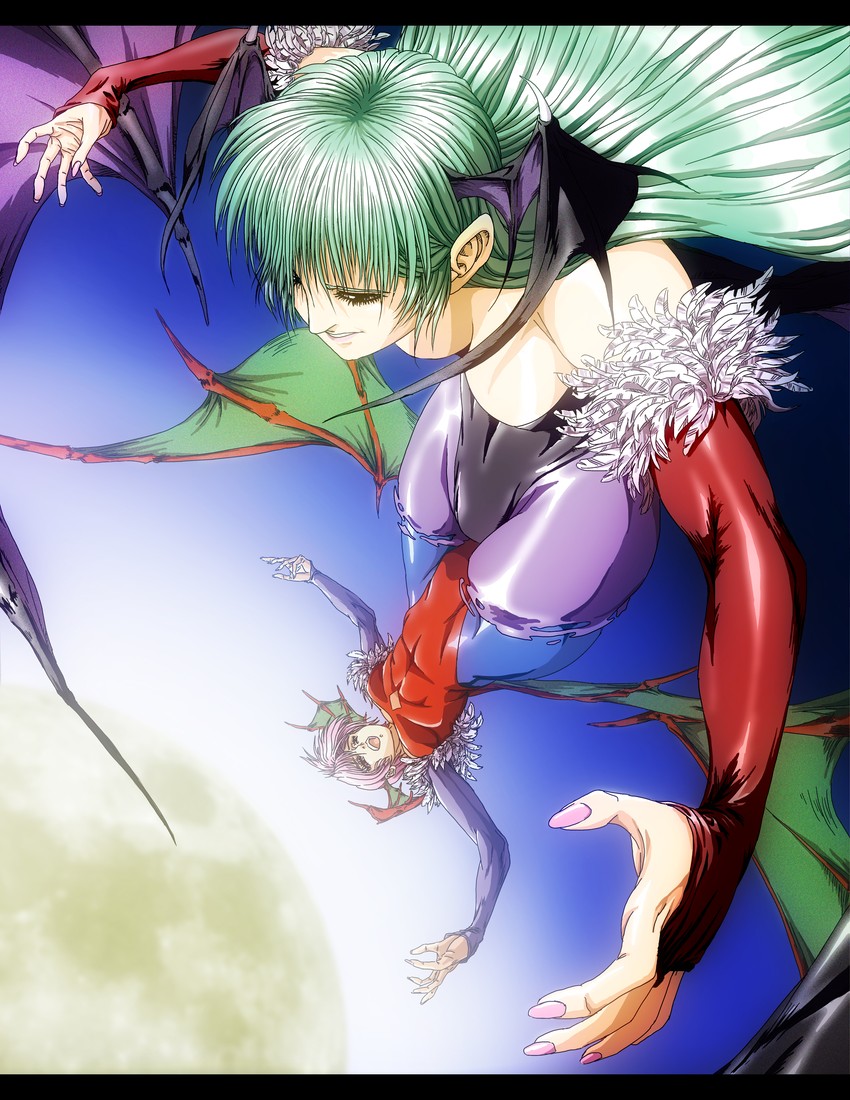 morrigan aensland and lilith (darkstalkers) drawn by elternteil_(haven9270)