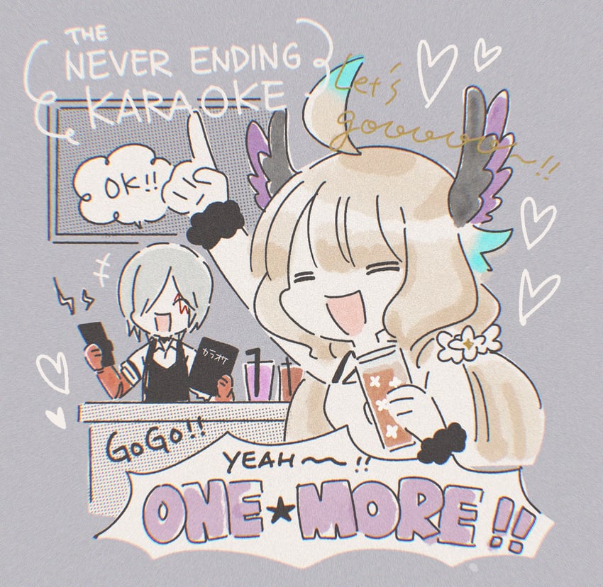 enna alouette and fulgur ovid (nijisanji and 1 more) drawn by aliceshiroi