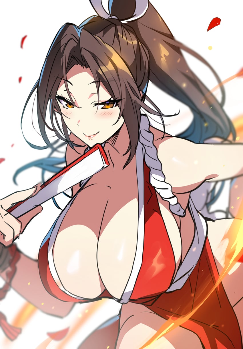 shiranui mai (the king of fighters and 1 more) drawn by senri_gan