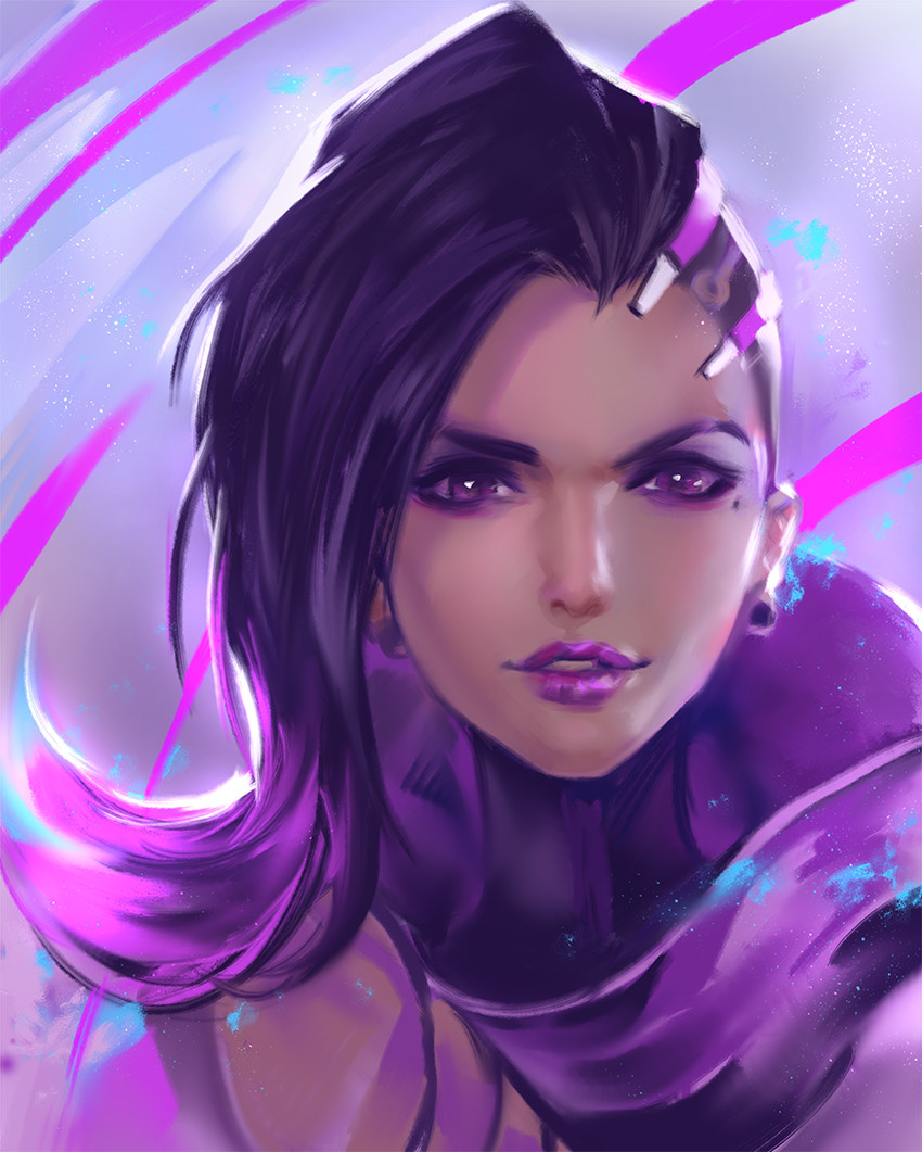 sombra (overwatch and 1 more) drawn by dopey_(dopq)