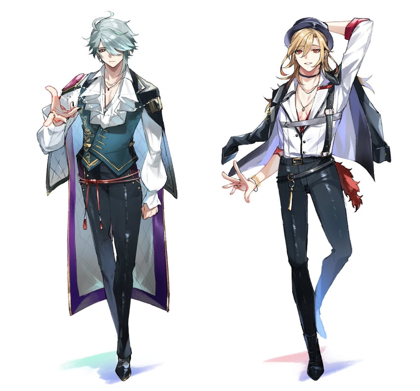 alhaitham, kaveh, himeru, and hasumi keito (genshin impact and 1 more) drawn by raiseafuture