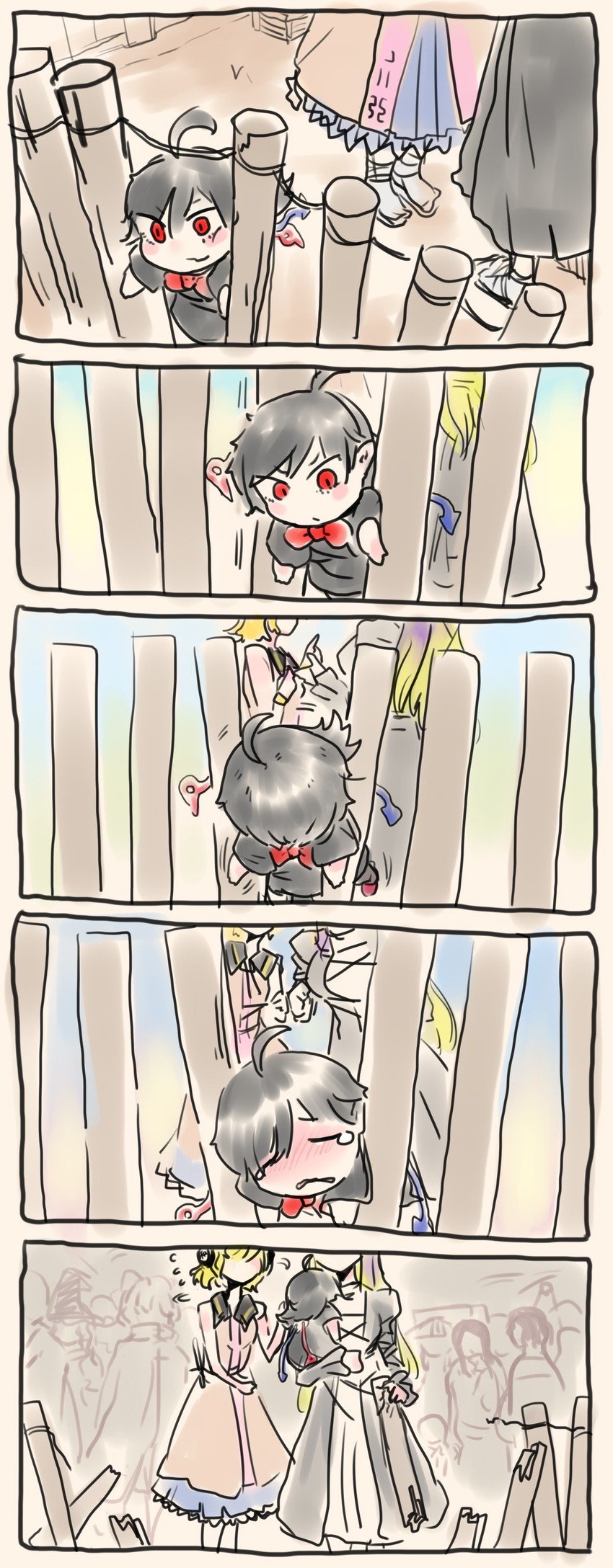 kirisame marisa, hijiri byakuren, houjuu nue, toyosatomimi no miko, and sekibanki (touhou) drawn by q.a._kinshachi