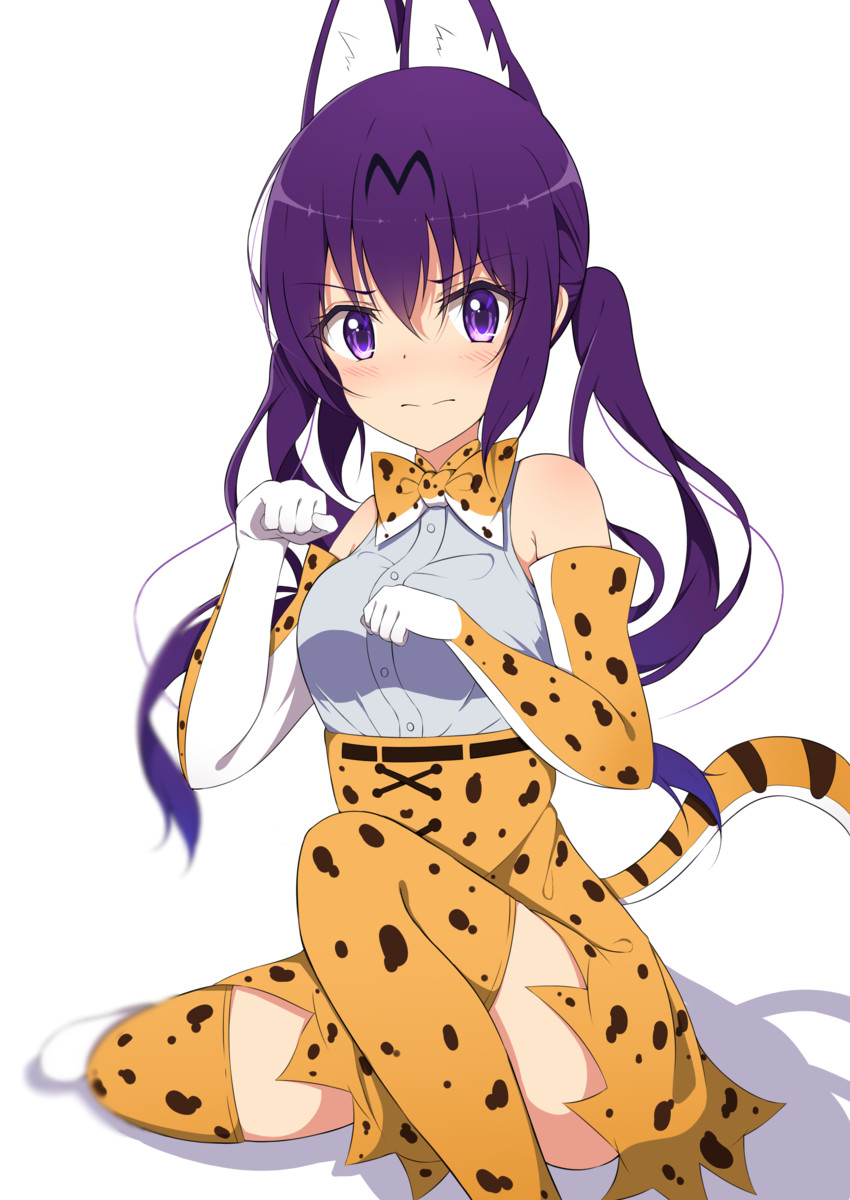 serval and tedeza rize (kemono friends and 1 more) drawn by mottsun_(i_40y)