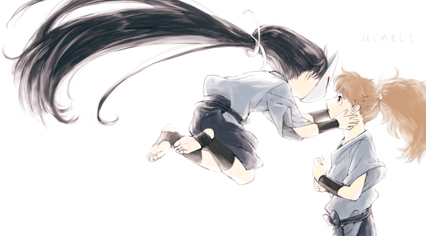 hachiya saburou and fuwa raizou (rakudai ninja rantarou) drawn by uto_(utouto0311)