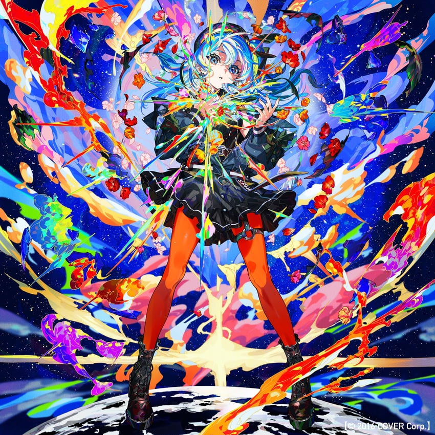 hoshimachi suisei (hololive and 1 more) drawn by mika_pikazo