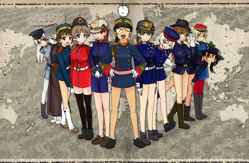 sanya v. litvyak, eila ilmatar juutilainen, miyafuji yoshika, erica hartmann, gertrud barkhorn, and 6 more (world witches series and 1 more) drawn by orz_(orz57)