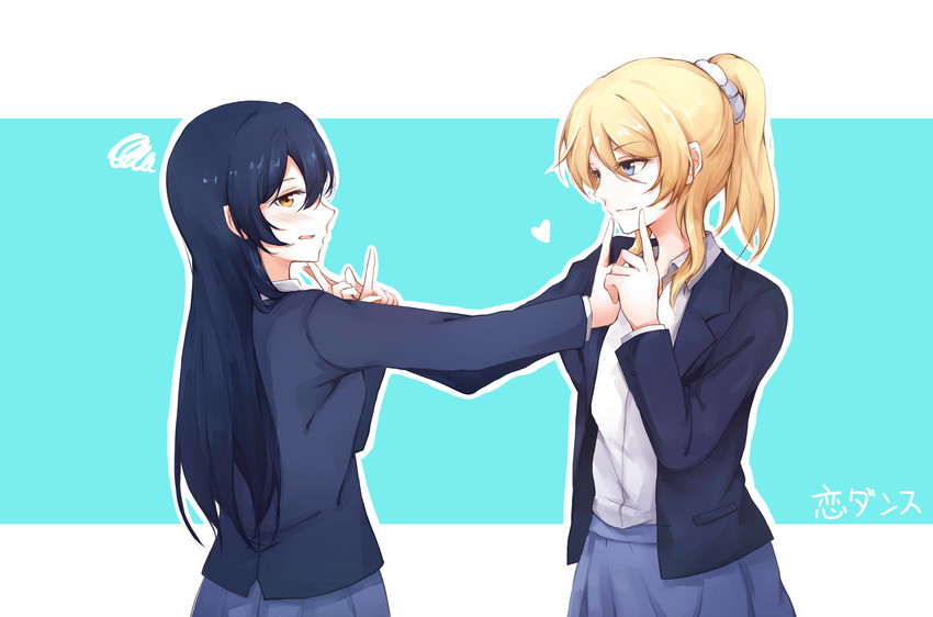 sonoda umi and ayase eli (love live! and 1 more) drawn by gemi_25