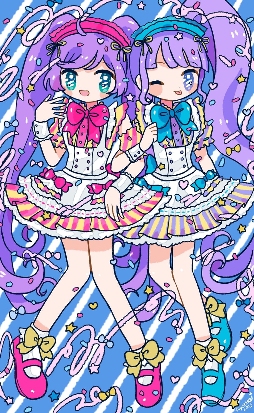 manaka laala and manaka non (pretty series and 1 more) drawn by kyarai-417