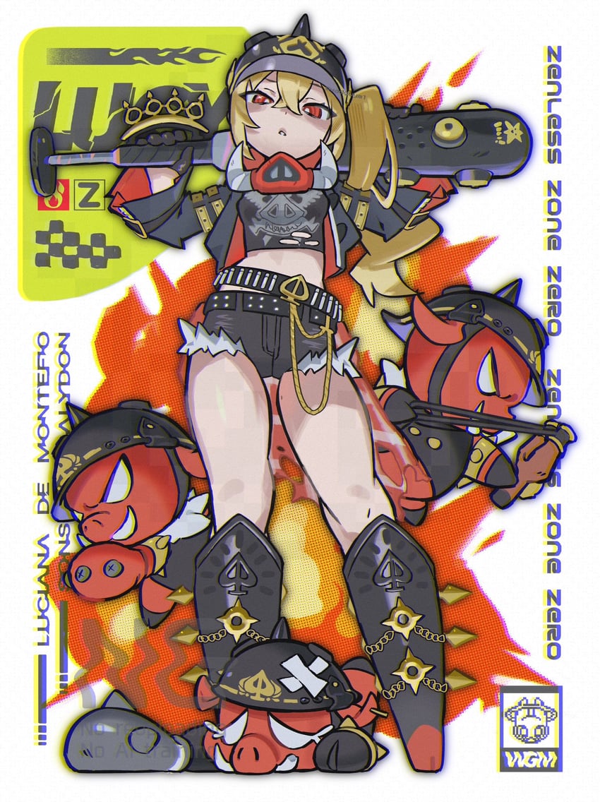 luciana de montefio and lucy's crew (zenless zone zero) drawn by wadguym