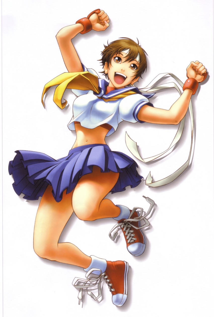 kasugano sakura (street fighter and 2 more) drawn by omar_dogan