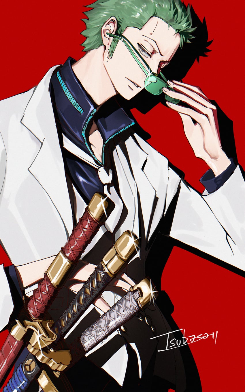 roronoa zoro (one piece) drawn by tsubasa_1chi