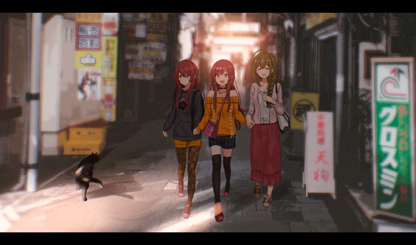 osaki amana, kuwayama chiyuki, and osaki tenka (idolmaster and 1 more) drawn by andoplus