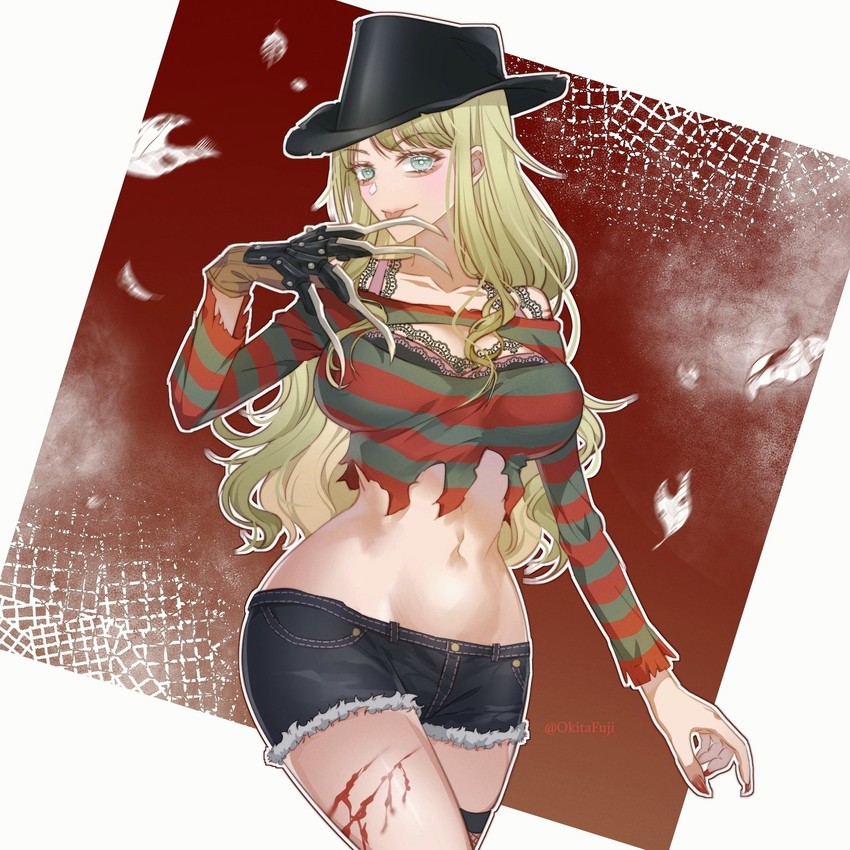 freddy krueger (kotobukiya bishoujo and 2 more) drawn by okitafuji