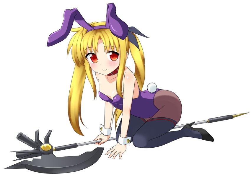 fate testarossa and bardiche (lyrical nanoha and 2 more) drawn by kuri_youkan