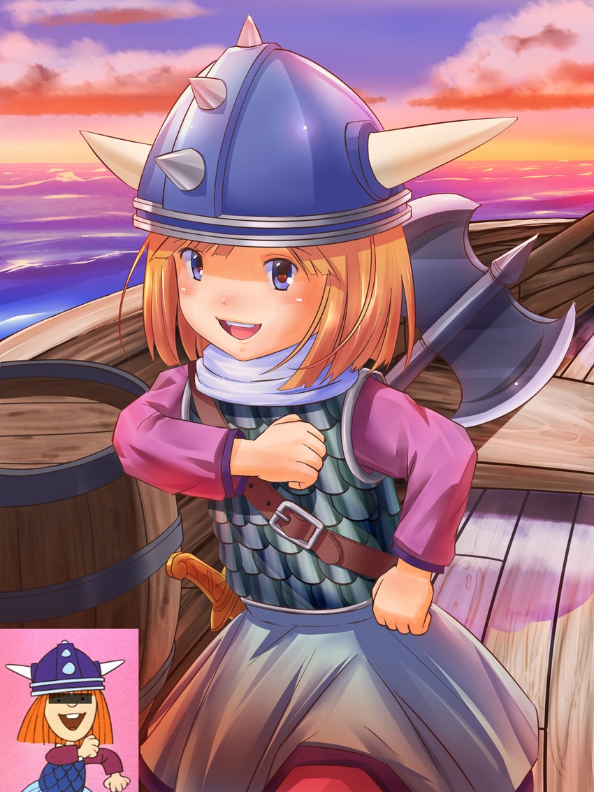 vicky the viking (chiisana viking vicke) drawn by kyuuri_(geryosu)