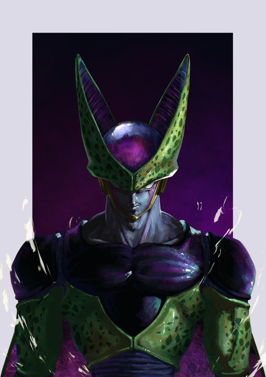 cell and perfect cell (dragon ball and 1 more) drawn by shank