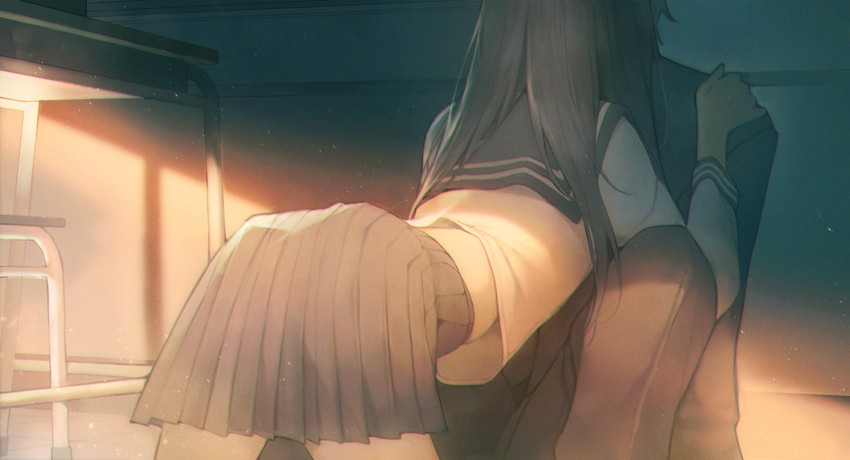 chitanda eru and oreki houtarou (hyouka) drawn by patch_oxxo