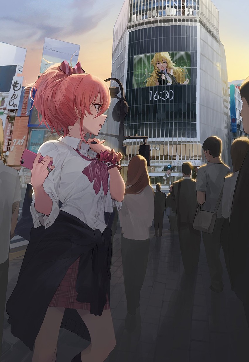 hoshii miki and jougasaki mika (idolmaster and 1 more) drawn by modare and team_cendrillon