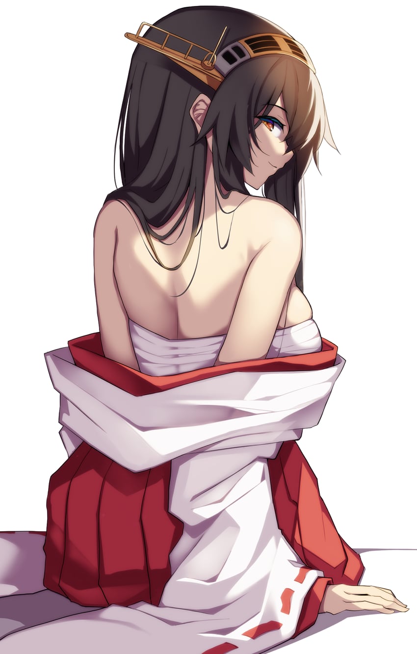 haruna and haruna kai ni (kantai collection) drawn by creek_(moon-sky)