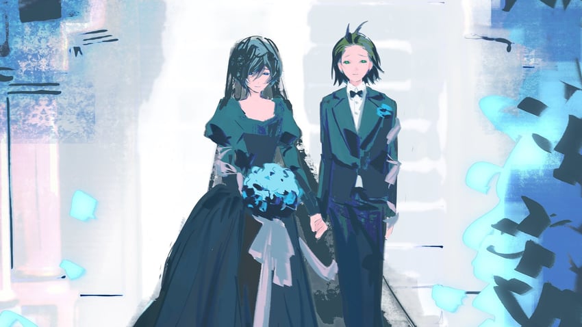 yuuki makoto and mochizuki ryouji (persona and 1 more) drawn by songbingchu