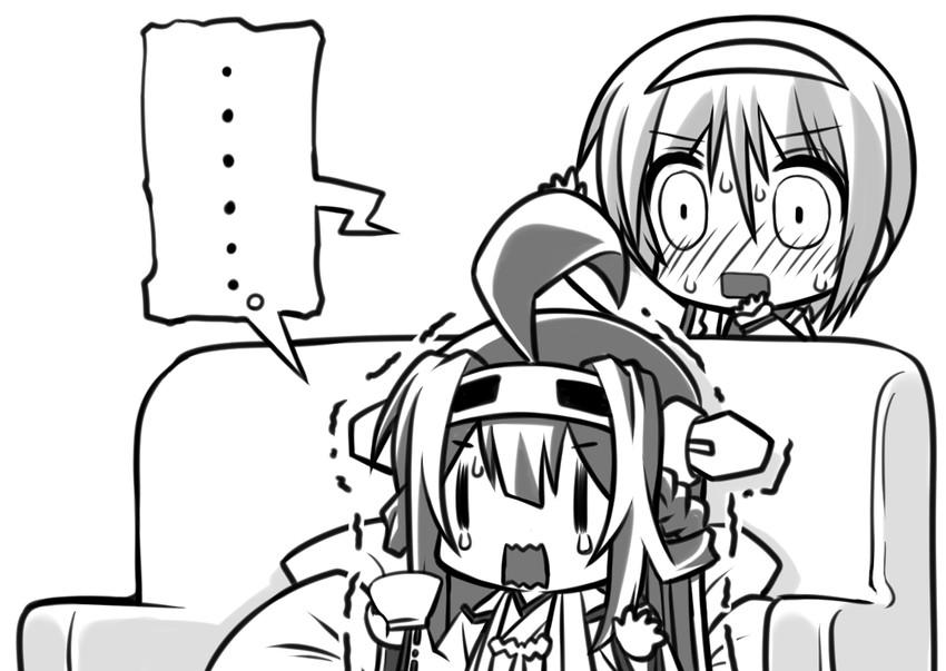 kongou and natori (kantai collection) drawn by senomoto_hisashi