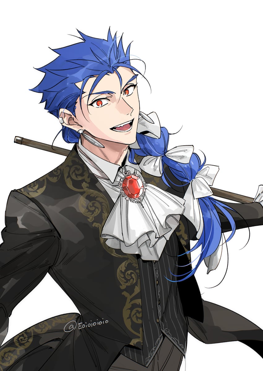 cu chulainn (fate and 1 more) drawn by emya