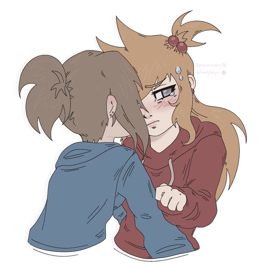 tord, tom, tori, and tamara (eddsworld) drawn by prepare4surgery