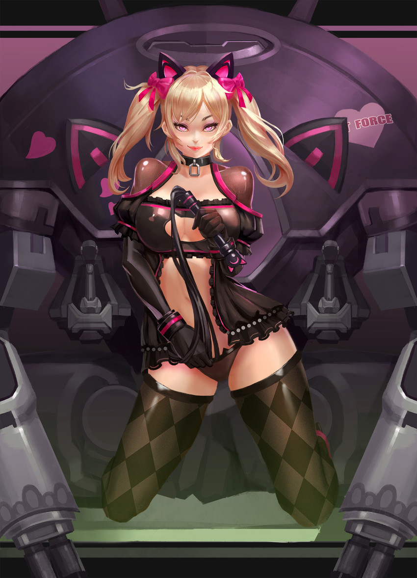 d.va and black cat d.va (overwatch and 1 more) drawn by blcat4444