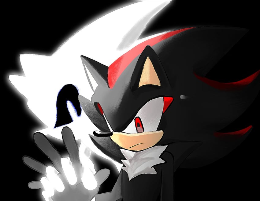 sonic the hedgehog and shadow the hedgehog (sonic) drawn by acidki6