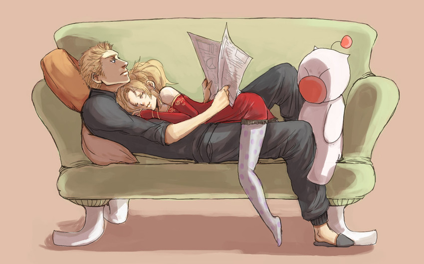 terra branford, moogle, and gabranth (final fantasy and 2 more) drawn by itanji