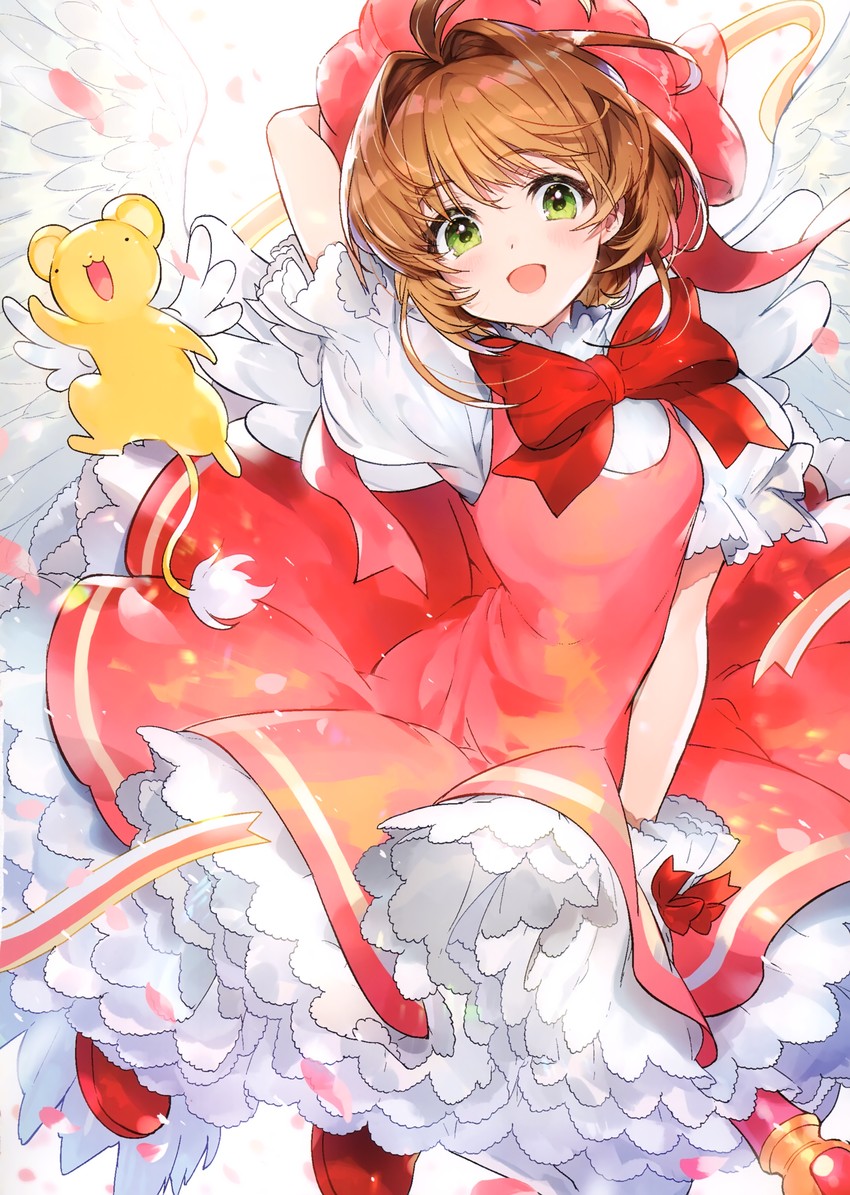 kinomoto sakura and kero (cardcaptor sakura) drawn by mika_pikazo