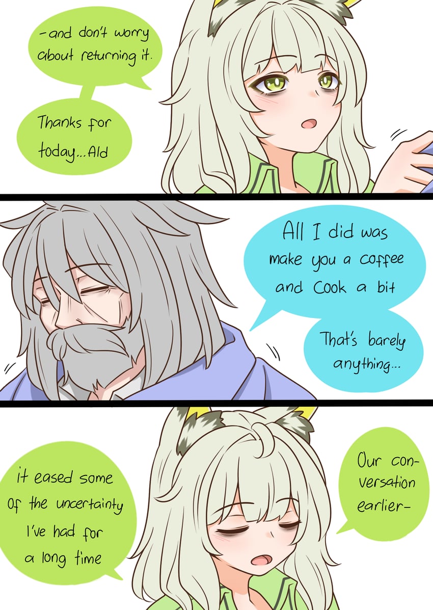 doctor, kal'tsit, male doctor, and old man (arknights) drawn by guin_guin