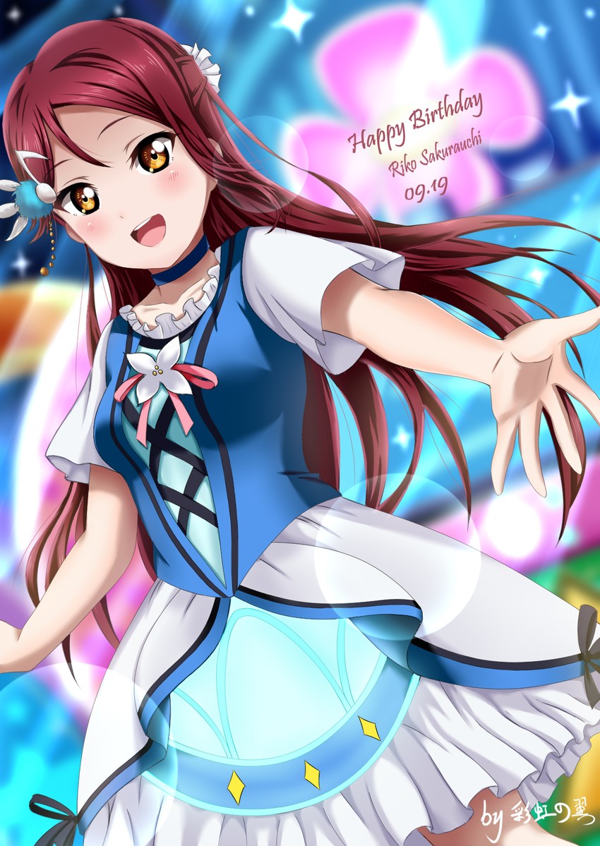 sakurauchi riko (love live! and 1 more) drawn by xiaoxin041590