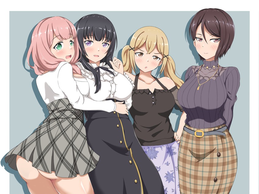 uehara himari, ichigaya arisa, shirokane rinko, and yashio rui (bang dream!) drawn by leo_j_low