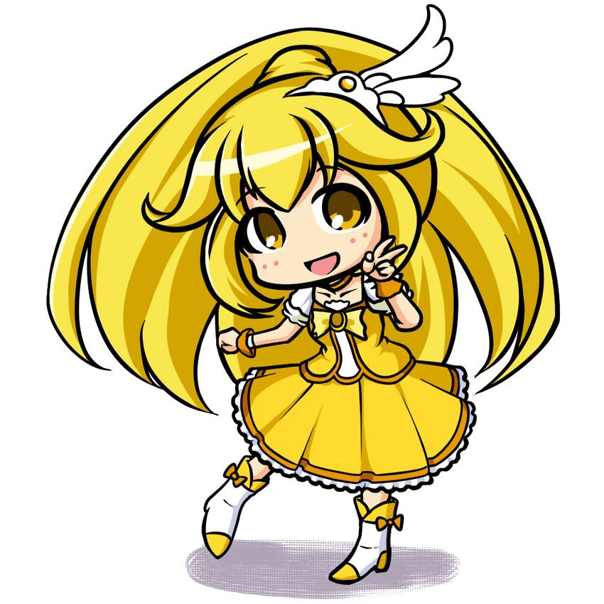 kise yayoi and cure peace (precure and 1 more) drawn by aitsugawa_rui