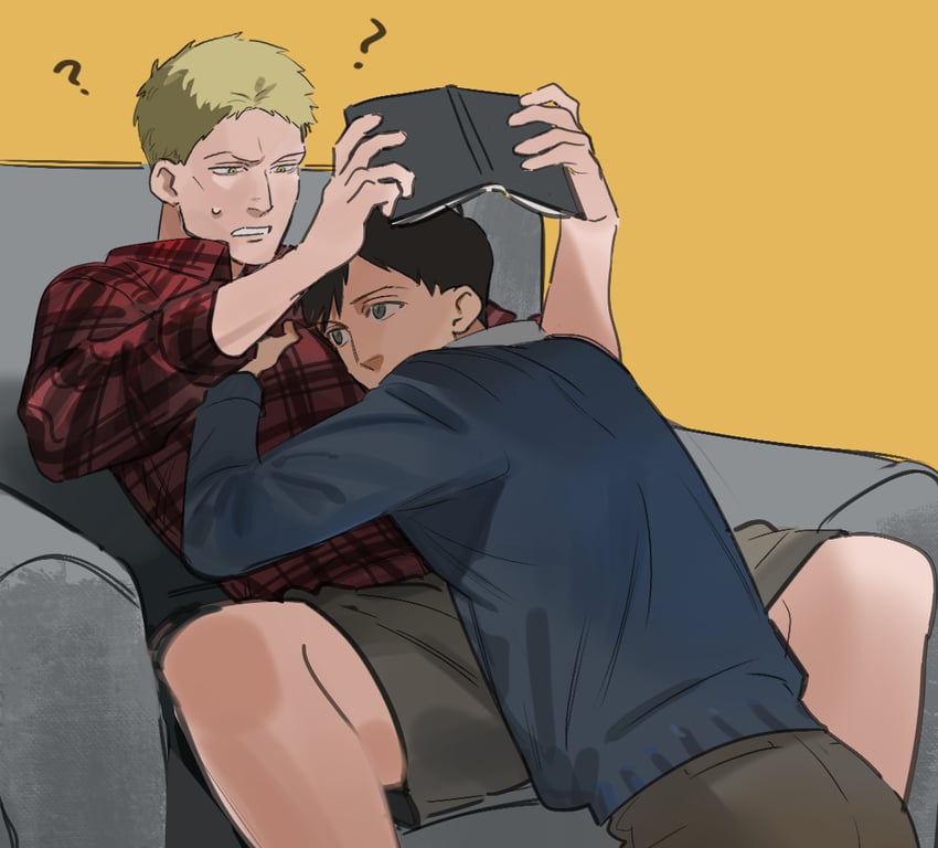 reiner braun and bertolt hoover (shingeki no kyojin) drawn by 0oizuo0