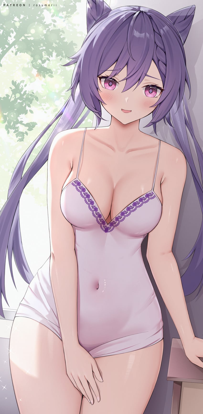 keqing (genshin impact) drawn by rosumerii