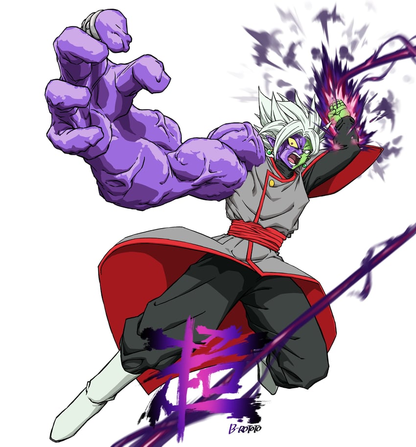 zamasu and fused zamasu (dragon ball and 1 more) drawn by bakarott