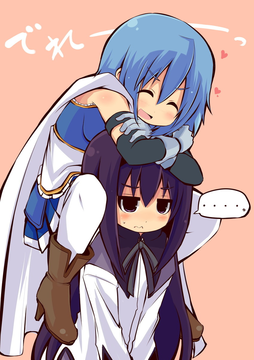 akemi homura and miki sayaka (mahou shoujo madoka magica) drawn by shouma_keito