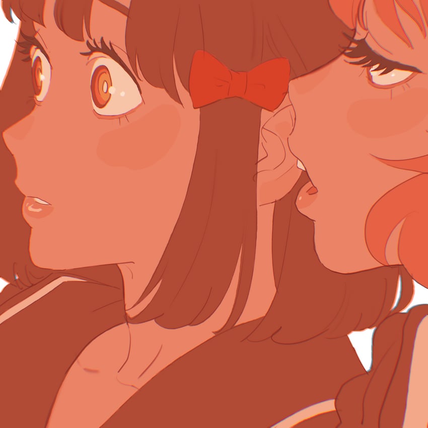 oumae kumiko and hisaishi kanade (hibike! euphonium) drawn by 55bata6rou