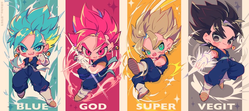 vegetto (dragon ball and 2 more) drawn by roku_(roku_0141)
